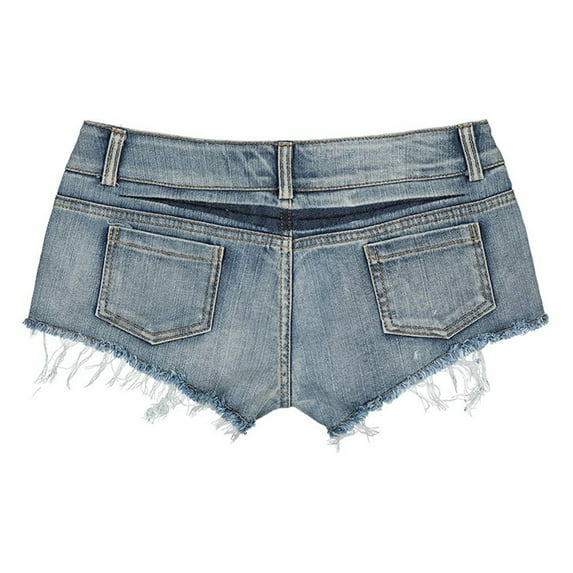 Fjuchai Womens Jeans Shorts Female Summer Versatile Solid Color Denim Hot Pants S-XL