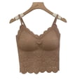 thumbnail image 1 of Fjuchai Womens Lace Camisole Tank Tops V-Neck Summer Solid Color Undershirt Solid Color Sleeveless Mid-Length Slim Top, 1 of 9
