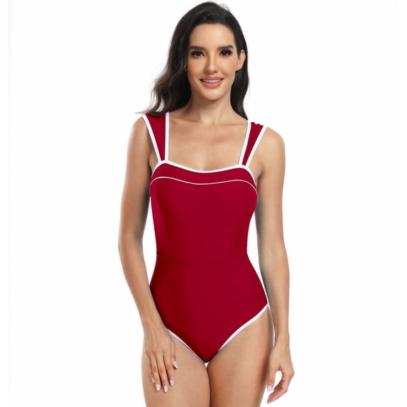 FJUCHAI Women Swimwear Summer Bathing Suit Bikini Sports Swimsuit Adjustable Straps Female Training Swimwear S-XXL