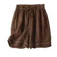 thumbnail image 1 of Fjuchai Womens Shorts Casual Summer Dressy Cotton Comfy Drawstring Elastic Waist Pocketed Pants M-3XL, 1 of 9