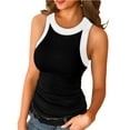 thumbnail image 1 of Fjuchai Womens Sleeveless Tank Tops Summer Solid Colour T Shirts Crewneck Camisole Tops for Women's S-XXL, 1 of 7