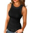 thumbnail image 1 of Fjuchai Womens Sleeveless Tank Tops Summer Solid Colour T Shirts Crewneck Camisole Tops for Women's S-XXL, 1 of 9