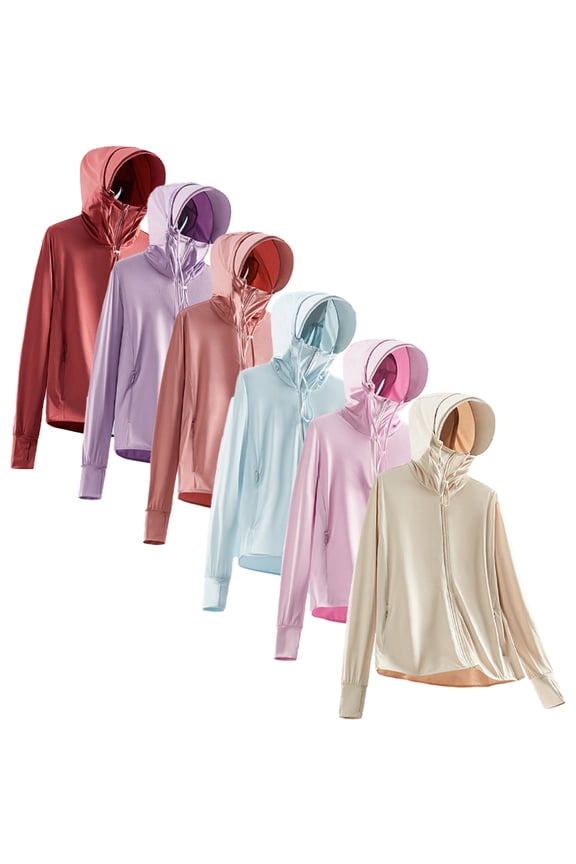 Womens Spf 50 Shirts Long Sleeve Lightweight//Ice Silk Long Sleeve Hiking Shirt Women//Womens Sun Protection Shirts//Women Sun Shirt//Hooded Sun Shirt Women//M-4XL