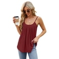 thumbnail image 1 of Fjuchai Womens Summer Tank Tops loose Sleeveless Camisole Spaghetti Strap Shirts Tees Shirts Round Neck Sleeveless Top S-XXL, 1 of 9