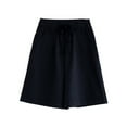 thumbnail image 1 of Fjuchai Womens Summer Wide Leg Shorts Solid Colour Five Pants Women's Cotton High-Waisted Shorts with Pockets M-8XL, 1 of 9