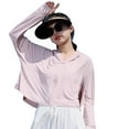 thumbnail image 1 of Fjuchai Womens Sun Shirts Hoodie Long Sleeve Hoodie Solid Color Upf 50+ Sun Protection Coats Casual Loose Sun Protection Jacket, 1 of 9
