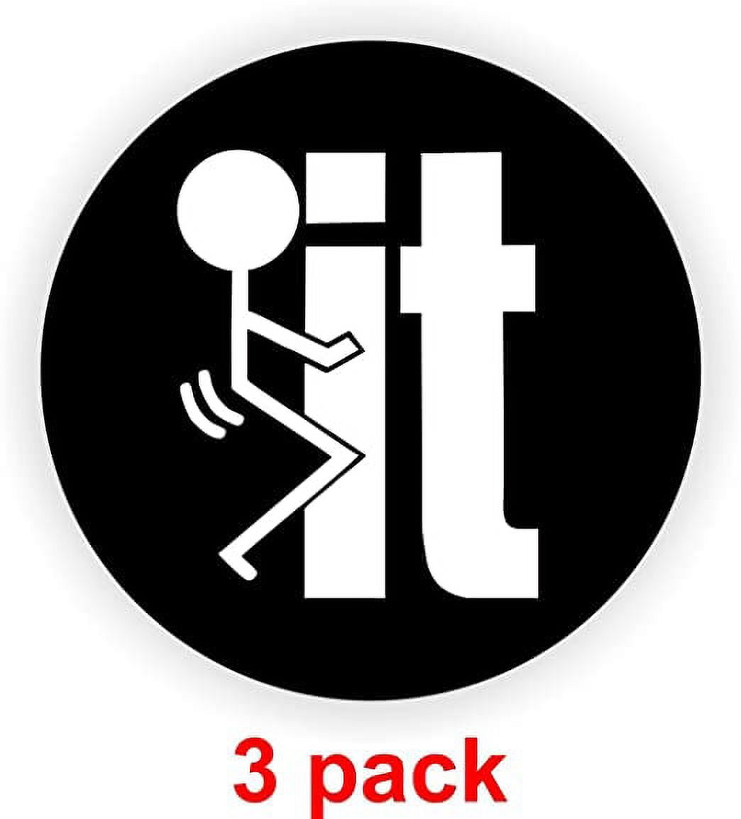 3-Pack Funny OSHA Violator Stickers For Hard Hats & Toolboxes - Black & White Vinyl Decals