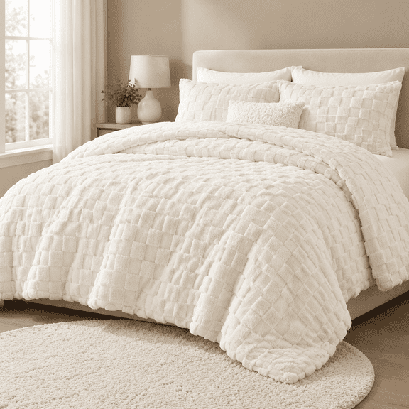 Fkingforter Beige 3warm Sherpa Fleece Bedding