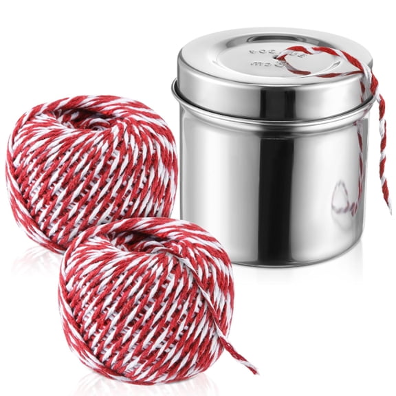 Fkszll 2 Pcs Cotton String Balls Cooking Strings Garden Twine Kitchen Butchers Twine for Meat Tying Baking Roasting DIY Project Craft Art,Red