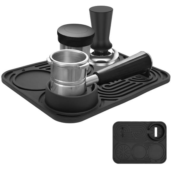 Fkszll Silicone Coffee Mat Heat Resistant Silicone Espresso Mat Non Slip Reusable Counter Protector Universal Fit for Espresso