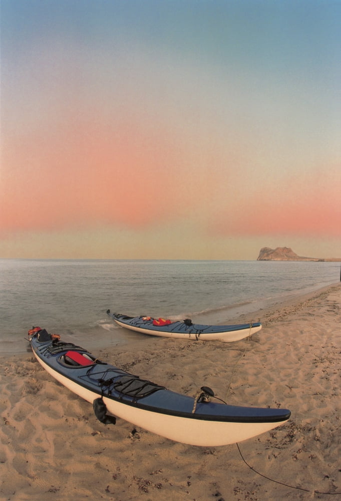 Fl5443 Darwin Wiggett Two Kayaks Pulled Up On The Beach Canvas Art - Darwin Wiggett Design Pics (11 x 16)