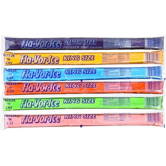 Fla-vor-ice Freeze Pops, 6 Assorted Flavors 45 x 5.5 Oz