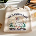 thumbnail image 1 of Flabbersgasted Embroidered Sweatshirt, My Flabbers Have Been Gasted Shirt, Funny Goose Tee, Snarky T-Shirt, 1 of 5