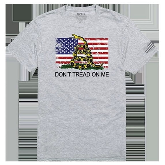 Flag 2 with Gadsden Tactical Graphic T-shirt, Heather Grey - Medium