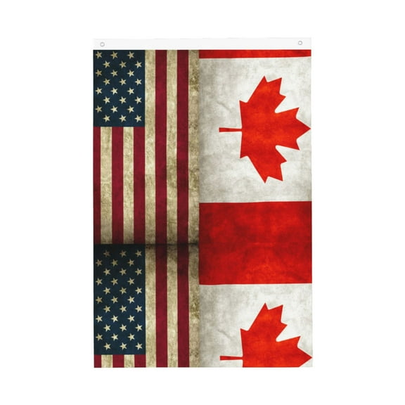 Flag 2x3ft America Canada Flag Double Printed Flag Banner Tapestry Dorm Room Home College Decor