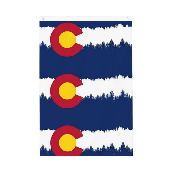 Flag 2x3ft Colorado Snow Mountain Double Printed Flag Banner Tapestry Dorm Room Home College Decor
