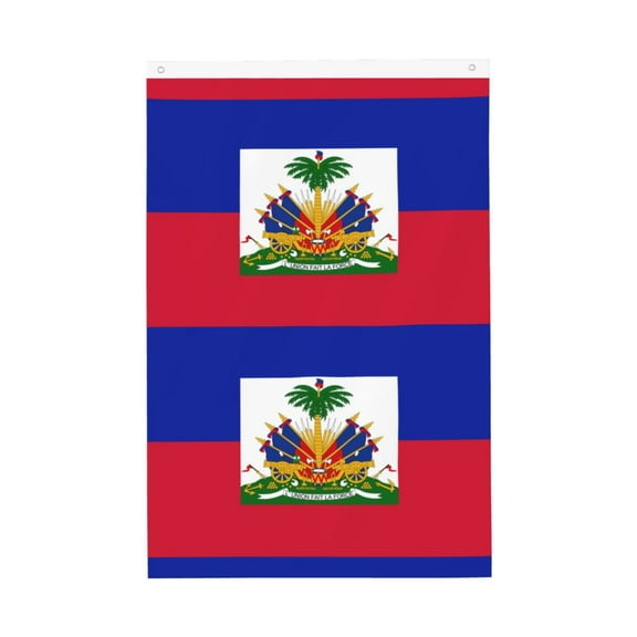 Flag 2x3ft Haitian Flag Double Printed Flag Banner Tapestry Dorm Room Home College Decor