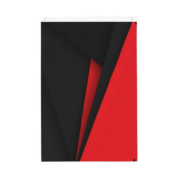 Flag 2x3ft Red Black Abstract Double Printed Flag Banner Tapestry Dorm Room Home College Decor