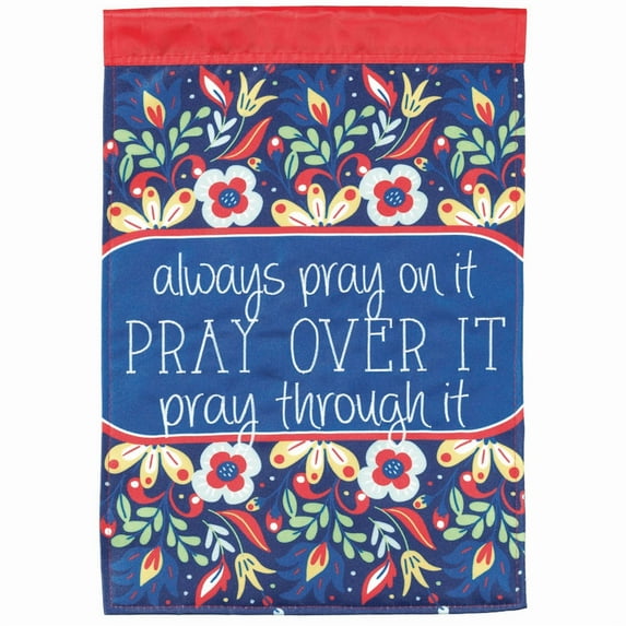 Flag Always Pray Applique Plus Garden