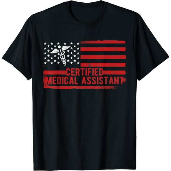 Flag American Certified Medical Assistant T-Shirt