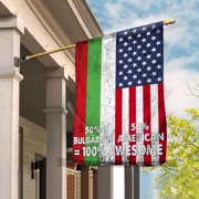 USA Bulgaria Friendship Half Flag Patriotic Bulgarian Proud Decorative House Flag, Double-Sided Outdoor Yard Decor 29.5 x 39.5 Inch