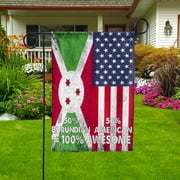 USA Burundi Friendship Half Flag Patriotic Burundian Proud Decorative Garden Flag, Double-Sided Outdoor Yard Decor 11.5 x 17.5 Inch