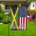 thumbnail image 1 of Flag American Half Jamaican Flag Jamaican American Friendship Jamaica U.S.A Patriotic Proud Garden Flag, Double-Sided Decorative Outdoor Flag, Patriotic Polyester Yard Flag 12 x 18 in, 1 of 5