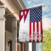 USA Nepal Friendship Half Flag Patriotic Nepali Proud Decorative House Flag, Double-Sided Outdoor Yard Decor 29.5 x 39.5 Inch