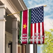 American Half Surinamese Friendship Suriname USA Patriotic Proud House Flag, Double-Sided Outdoor Yard Decor 29.5 x 39.5 Inch
