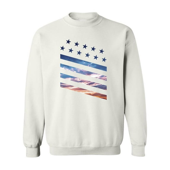 Flag And Sunset Landscape Inside Sweatshirt Men -GoatDeals Designs, Male XX-Large