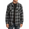 thumbnail image 1 of Flag & Anthem BLACK/GRAY Southfield Hooded Regular Fit Shirt, US X-Large, 1 of 2