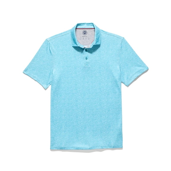 Flag & Anthem Golf Freemont SS Wave Print Performance Polo Aqua Combo Extra Large