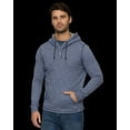 thumbnail image 1 of Flag & Anthem Men's Slub Henley Hoodie, Heather Blue Medium, 1 of 3
