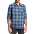 thumbnail image 1 of Flag & Anthem Mens Delphi Long Sleeve Plaid Shirt Small Blue/Navy, 1 of 4