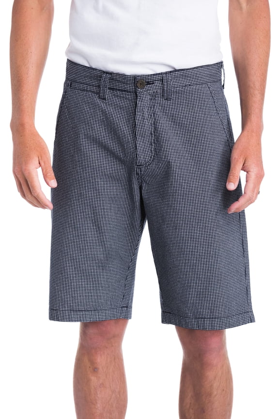 NAVY Quincy Mini Check Short, US 30