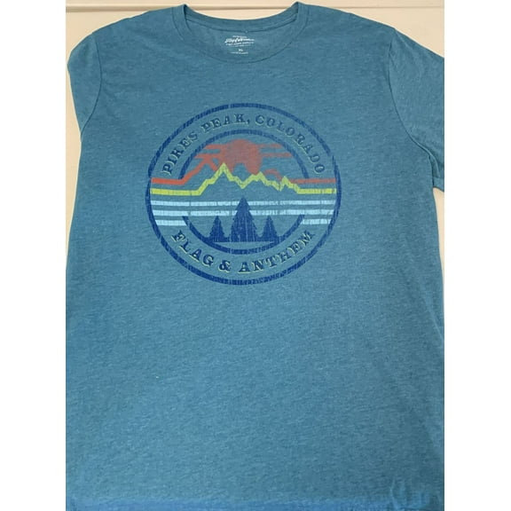 Flag & Anthem Pikes Peak T-Shirt, Blue, Small