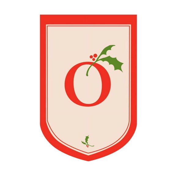 Flag,Applique,Garden Size Flag,Holiday Monogram O
