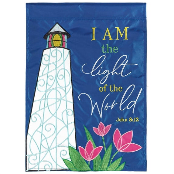 Flag Applique Lighthouse Jn 8:12