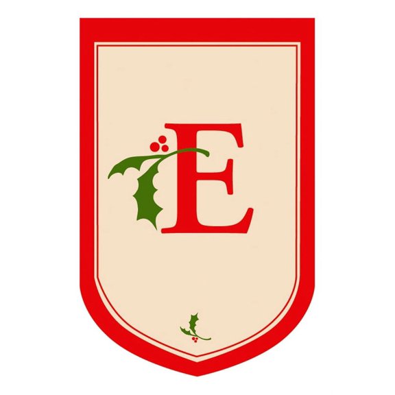 Flag,Applique,Reg,Holiday Monogram E