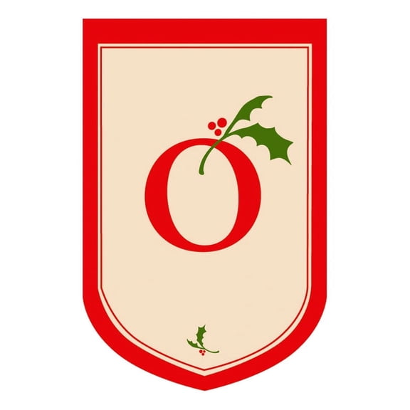 Flag,Applique,House Size Flag,Holiday Monogram O