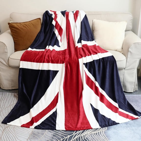Flag Blanket, Super Soft Union Jack Blanket UK Stuff Gifts England Blankets for Bed Couch Chair Size Items 60x80 inches