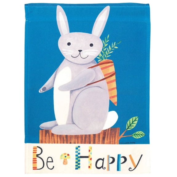 Flag Bunny Be Happy Polyester