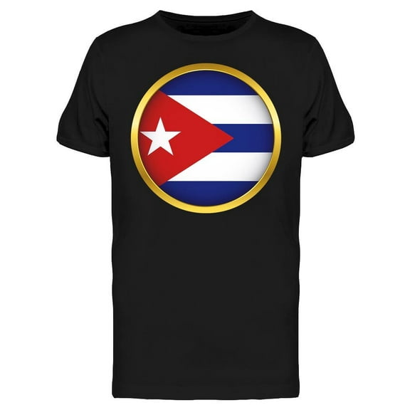 Flag Button T-Shirt Men -Image by Shutterstock, Male Large