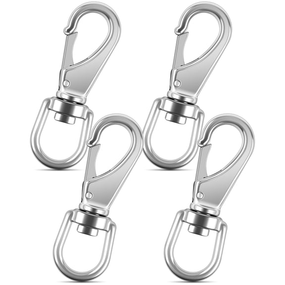 Flag Clips for Flagpole Stainless Steel 3.5 Inch Swivel Eye Snap Hooks-Heavy Duty Flag Pole Hardware- Marine Grade Large Bolt Snap for Diving, Boat Rope, Dog Leash, Swings