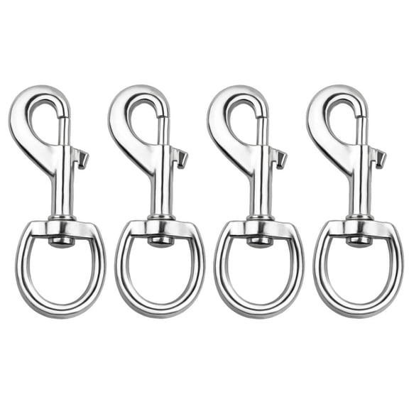 Flag Clips For Flagpole Rope 4pcs Heavy Duty Zinc Alloy Metal Swivel Snaps Hooks