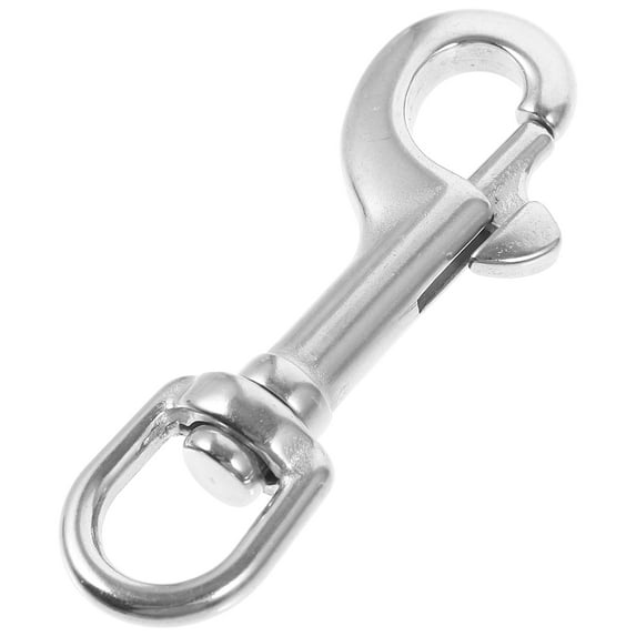 Flag Clips for Flagpole Rope Flag Hooks Saxophone Strap Buckle 6.50X3.50X1.20CM Silver