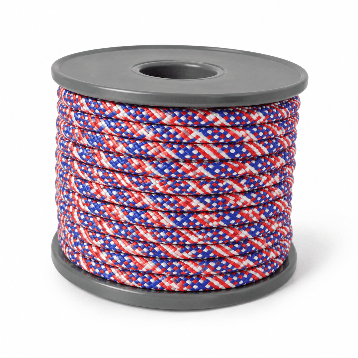 Hundred Braid Flag Color 3/8'' × 100' Polypropylene Braided Rope for Indoor Outdoor ...
