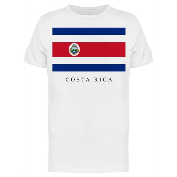 Flag Costa Rica Art T-Shirt Men -Image by Shutterstock, Male Medium