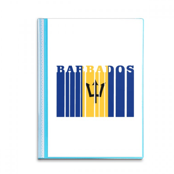 Flag Country Barbados Art Deco Fashion Book Sheet Protectors Portfolio Binder Folder