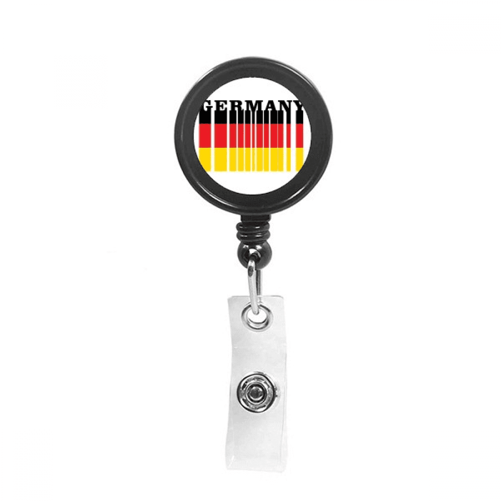 Flag Country Letter Germany Retractable Keychain Badge Holder ID Badge